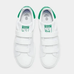 Little Kids' Adidas Originals Stan Smith Primegreen Hook-and-Loop Casual Shoes Cloud White/Cloud White/Green - FX7534 100 -Default Template 7 FX7534 100 P5