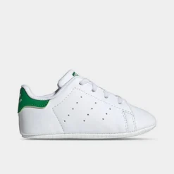 Infant Adidas Originals Stan Smith Casual Crib Shoes Footwear White/Footwear White/Green - FY7890 100