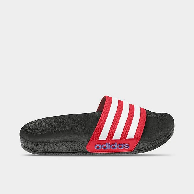 Big Kids' Adidas Adilette Shower Slide Sandals Black/White/Vivid Red - FY8844 001 3 Big Kids' Adidas Adilette Shower Slide Sandals Black/White/Vivid Red - FY8844 001