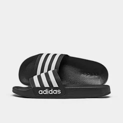 Big Kids' Adidas Adilette Shower Slide Sandals Core Black/Cloud White - G27625 001