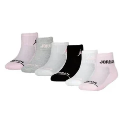 Nike Girls' Jordan Cushioned Ankle Socks (6-Pack) Pink Foam/White/Grey - GJ0458G 686 -Default Template 7 GJ0458G 686 M1