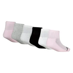 Nike Girls' Jordan Cushioned Ankle Socks (6-Pack) Pink Foam/White/Grey - GJ0458G 686 -Default Template 7 GJ0458G 686 M2