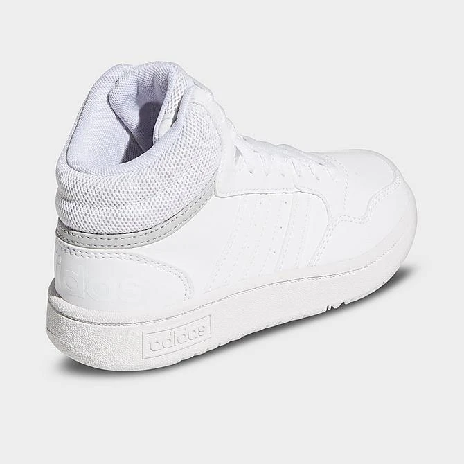 Big Kids' Adidas Hoops Mid Casual Shoes White/White/Grey - GW0401 100 6 Big Kids' Adidas Hoops Mid Casual Shoes White/White/Grey - GW0401 100 - Image 4