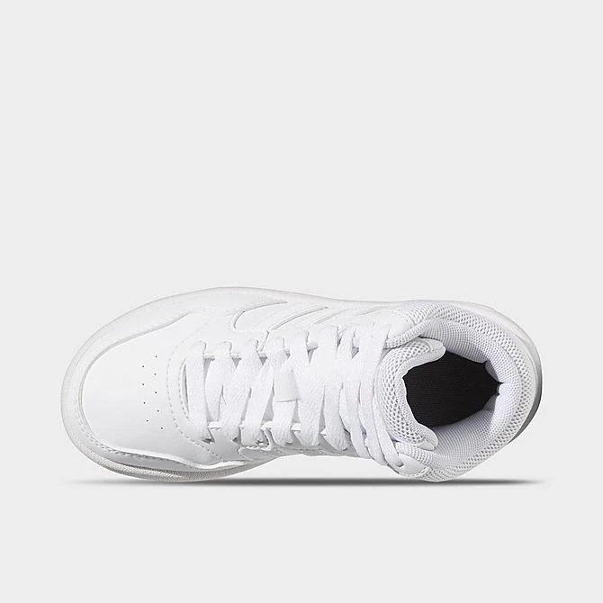 Big Kids' Adidas Hoops Mid Casual Shoes White/White/Grey - GW0401 100 7 Big Kids' Adidas Hoops Mid Casual Shoes White/White/Grey - GW0401 100 - Image 5