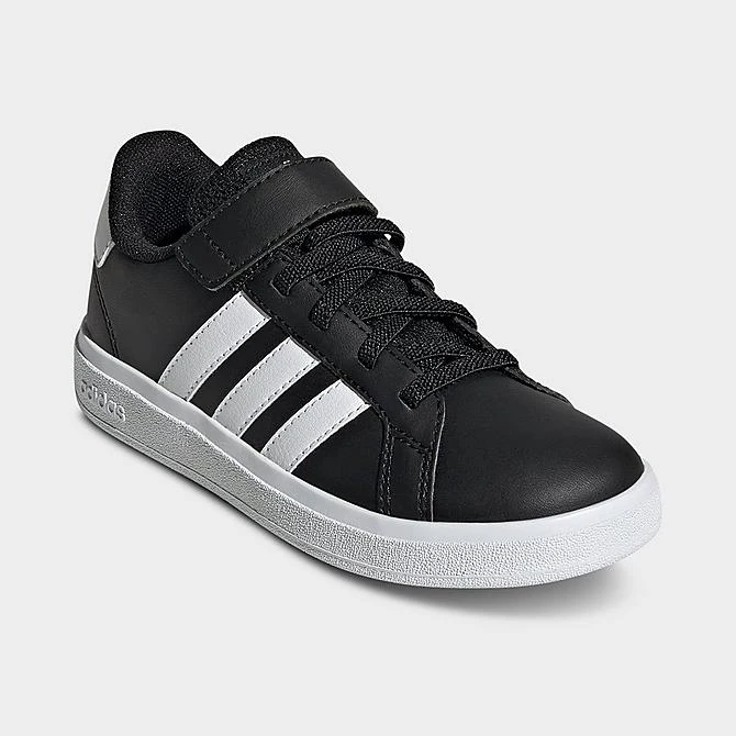 Little Kids' Adidas Grand Court Hook-And-Loop Stretch Lace Casual Shoes Black/White/Black - GW6513P 001 4 Little Kids' Adidas Grand Court Hook-And-Loop Stretch Lace Casual Shoes Black/White/Black - GW6513P 001 - Image 2