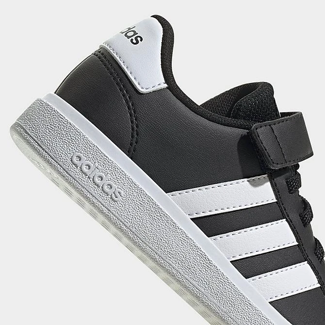 Little Kids' Adidas Grand Court Hook-And-Loop Stretch Lace Casual Shoes Black/White/Black - GW6513P 001 5 Little Kids' Adidas Grand Court Hook-And-Loop Stretch Lace Casual Shoes Black/White/Black - GW6513P 001 - Image 3