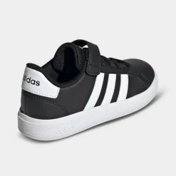 Little Kids' Adidas Grand Court Hook-And-Loop Stretch Lace Casual Shoes Black/White/Black - GW6513P 001 11 Little Kids' Adidas Grand Court Hook-And-Loop Stretch Lace Casual Shoes Black/White/Black - GW6513P 001 -Default Template 7 GW6513P 001 P4