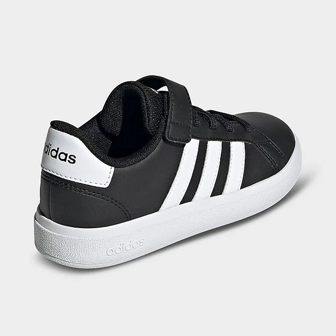 Little Kids' Adidas Grand Court Hook-And-Loop Stretch Lace Casual Shoes Black/White/Black - GW6513P 001 6 Little Kids' Adidas Grand Court Hook-And-Loop Stretch Lace Casual Shoes Black/White/Black - GW6513P 001 - Image 4