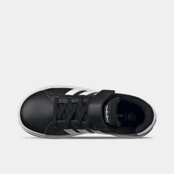 Little Kids' Adidas Grand Court Hook-And-Loop Stretch Lace Casual Shoes Black/White/Black - GW6513P 001 12 Little Kids' Adidas Grand Court Hook-And-Loop Stretch Lace Casual Shoes Black/White/Black - GW6513P 001 -Default Template 7 GW6513P 001 P5