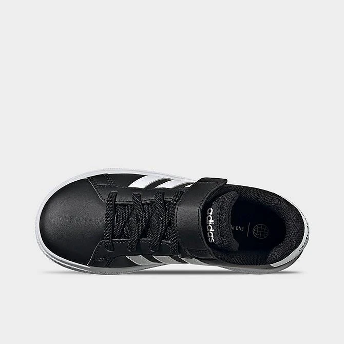 Little Kids' Adidas Grand Court Hook-And-Loop Stretch Lace Casual Shoes Black/White/Black - GW6513P 001 7 Little Kids' Adidas Grand Court Hook-And-Loop Stretch Lace Casual Shoes Black/White/Black - GW6513P 001 - Image 5