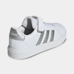 Little Kids' Adidas Grand Court Hook-And-Loop Stretch Lace Casual Shoes White/Matte Silver/Matte Silver - GW6516P 100 11 Little Kids' Adidas Grand Court Hook-And-Loop Stretch Lace Casual Shoes White/Matte Silver/Matte Silver - GW6516P 100 -Default Template 7 GW6516P 100 P4