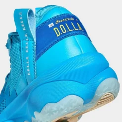 Big Kids' Adidas Dame 8 Basketball Shoes Signal Cyan/Silver Metallic/Shock Cyan - GW8998 443 -Default Template 7 GW8998 443 P3