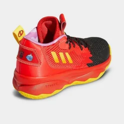 Little Kids' Adidas Dame 8 Basketball Shoes Red/Team Yellow/Impact Orange - GW9002 625 -Default Template 7 GW9002 625 P4