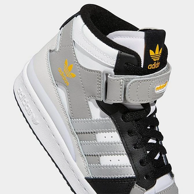Big Kids' Adidas Originals Forum Mid Casual Shoes Footwear White/Grey/Black - GY7062 100 5 Big Kids' Adidas Originals Forum Mid Casual Shoes Footwear White/Grey/Black - GY7062 100 - Image 3