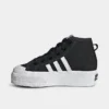 Girls' Little Kids' Adidas Originals Nizza Platform Mid Casual Shoes Core Black/Cloud White/Core Black - GY9955 001