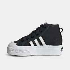 Girls' Little Kids' Adidas Originals Nizza Platform Mid Casual Shoes Core Black/Cloud White/Core Black - GY9955Â 001