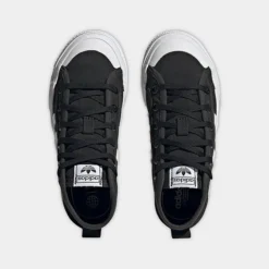 Girls' Little Kids' Adidas Originals Nizza Platform Mid Casual Shoes Core Black/Cloud White/Core Black - GY9955 001 -Default Template 7 GY9955 001 P5