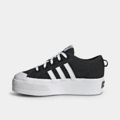 Girls' Little Kids' Adidas Originals Nizza Platform Casual Shoes Core Black/Cloud White/Core Black - GY9959 001