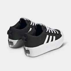 Girls' Little Kids' Adidas Originals Nizza Platform Casual Shoes Core Black/Cloud White/Core Black - GY9959 001 -Default Template 7 GY9959 001 P4