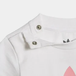 Infant And Kids' Toddler Adidas Originals Trefoil T-Shirt And Shorts Set White/Bliss Pink - HK7480 100 -Default Template 7 HK7480 100 M2