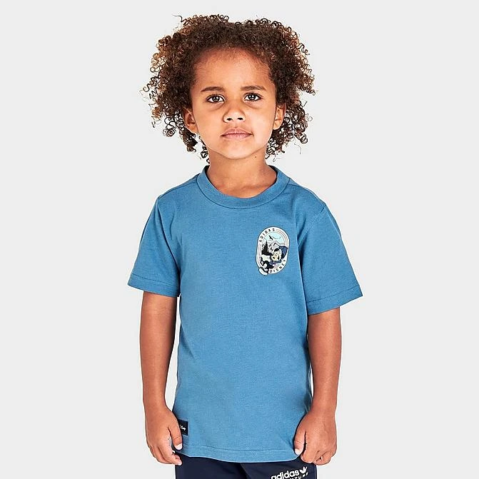 Toddler And Little Kids' Adidas Originals X Disney Mickey And Friends T-Shirt Altered Blue - HK9802 432 3 Toddler And Little Kids' Adidas Originals X Disney Mickey And Friends T-Shirt Altered Blue - HK9802 432