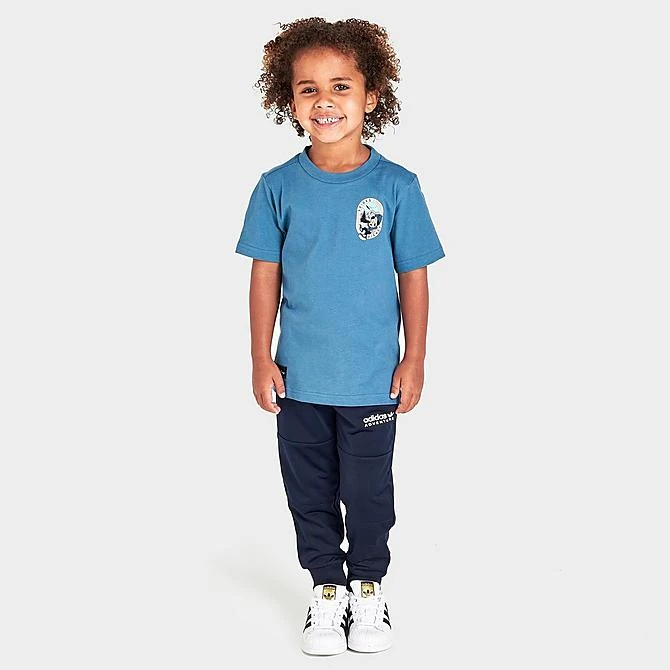 Toddler And Little Kids' Adidas Originals X Disney Mickey And Friends T-Shirt Altered Blue - HK9802 432 4 Toddler And Little Kids' Adidas Originals X Disney Mickey And Friends T-Shirt Altered Blue - HK9802 432 - Image 2