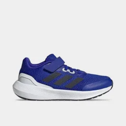 Little Kids' Adidas RunFalcon 3.0 Elastic Lace Strap Running Shoes Lucid Blue/Legend Ink/Cloud White - HP5871P 420