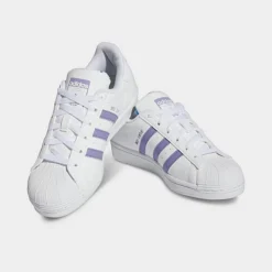 Big Kids' Adidas Originals Superstar Recycled Casual Shoes White/Magic Lilac/Energy Ink - HP6215 100 -Default Template 7 HP6215 100 P2