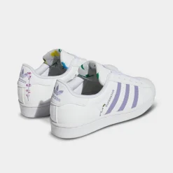 Big Kids' Adidas Originals Superstar Recycled Casual Shoes White/Magic Lilac/Energy Ink - HP6215 100 -Default Template 7 HP6215 100 P4