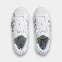 Big Kids' Adidas Originals Superstar Recycled Casual Shoes White/Magic Lilac/Energy Ink - HP6215 100 -Default Template 7 HP6215 100 P5
