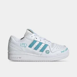 Little Kids' Adidas Originals X André Saraiva Forum Low Classic Basketball Shoes White/White/Blue - HP6280 100