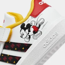 Little Kids' Adidas X Disney Mickey Mouse Grand Court Casual Shoes Footwear White/Core Black/Better Scarlet - HP7760 100 10 Little Kids' Adidas X Disney Mickey Mouse Grand Court Casual Shoes Footwear White/Core Black/Better Scarlet - HP7760 100 -Default Template 7 HP7760 100 P3