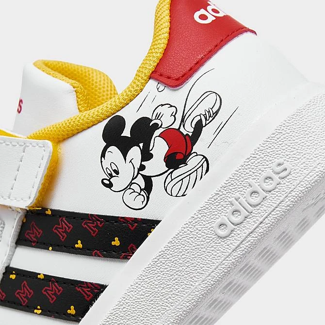 Little Kids' Adidas X Disney Mickey Mouse Grand Court Casual Shoes Footwear White/Core Black/Better Scarlet - HP7760 100 5 Little Kids' Adidas X Disney Mickey Mouse Grand Court Casual Shoes Footwear White/Core Black/Better Scarlet - HP7760 100 - Image 3