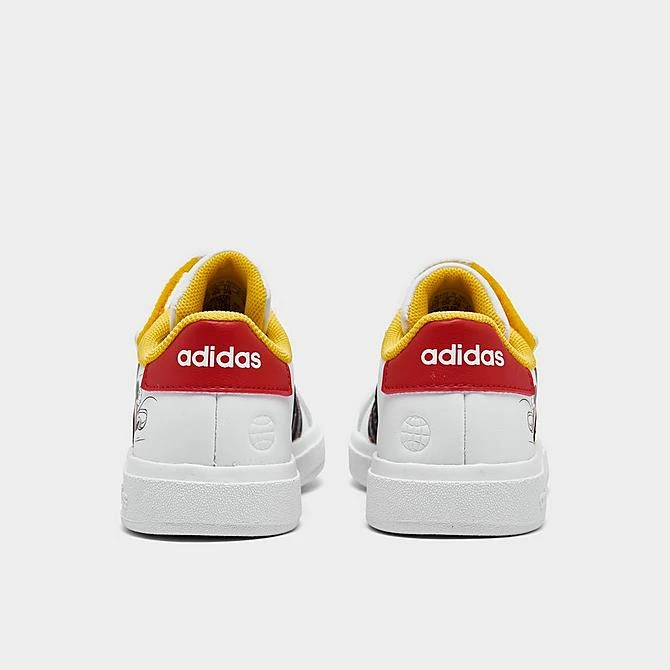 Little Kids' Adidas X Disney Mickey Mouse Grand Court Casual Shoes Footwear White/Core Black/Better Scarlet - HP7760 100 6 Little Kids' Adidas X Disney Mickey Mouse Grand Court Casual Shoes Footwear White/Core Black/Better Scarlet - HP7760 100 - Image 4