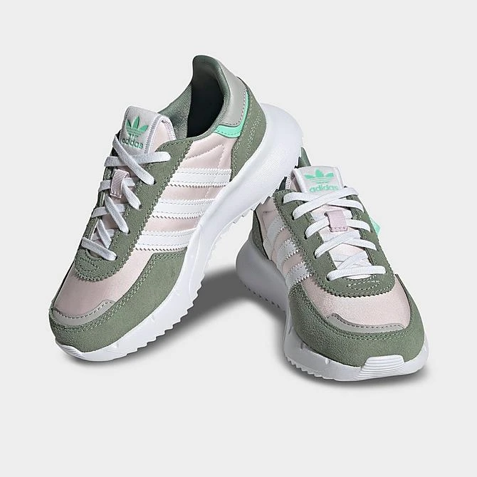 Little Kids' Adidas Originals Retropy F2 Casual Shoes Almost Pink/Footwear White/Silver Green - HQ1540 684 4 Little Kids' Adidas Originals Retropy F2 Casual Shoes Almost Pink/Footwear White/Silver Green - HQ1540 684 - Image 2