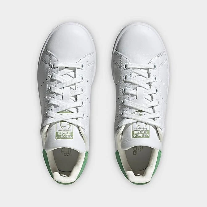 Big Kids' Adidas Originals Stan Smith Recycled Casual Shoes White/Green - HQ1854 100 7 Big Kids' Adidas Originals Stan Smith Recycled Casual Shoes White/Green - HQ1854 100 - Image 5