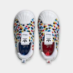 Kids' Toddler Adidas Originals Disney Mickey & Minnie Superstar 360 Slip-On Casual Shoes Cloud White/Multicolor - HQ4078 100 -Default Template 7 HQ4078 100 P5