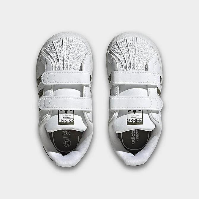 Kids' Toddler Adidas Originals Superstar Casual Shoes White/Olive Strata/White - HQ4286 100 7 Kids' Toddler Adidas Originals Superstar Casual Shoes White/Olive Strata/White - HQ4286 100 - Image 5