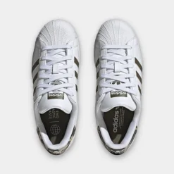 Big Kids' Adidas Originals Superstar Recycled Casual Shoes White/Olive Strata/White - HQ4287 100 -Default Template 7 HQ4287 100 P5