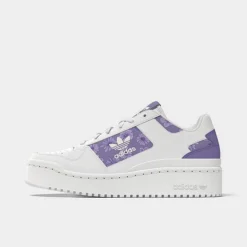 Girls' Big Kids' Adidas Originals Forum Bold Casual Shoes White/Magic Lilac/White - HQ4292 100