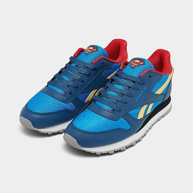 Big Kids' Reebok X DC Comics Superman Classic Leather Casual Shoes Upbeat Blue/Redtastic/Hazy Yellow - HQ4592 400 4 Big Kids' Reebok X DC Comics Superman Classic Leather Casual Shoes Upbeat Blue/Redtastic/Hazy Yellow - HQ4592 400 - Image 2