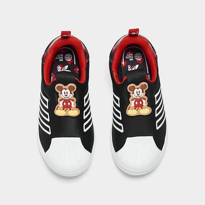Kids' Toddler Adidas Originals Disney Mickey & Minnie Superstar 360 Slip-On Casual Shoes Core Black/Footwear White/Red - HQ6685 001 7 Kids' Toddler Adidas Originals Disney Mickey & Minnie Superstar 360 Slip-On Casual Shoes Core Black/Footwear White/Red - HQ6685 001 - Image 5