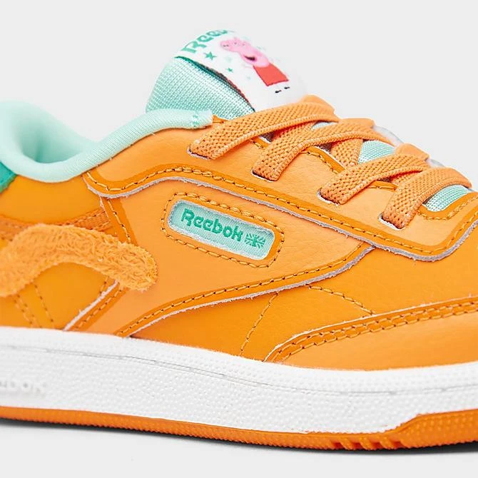 Kids' Toddler Reebok Peppa Pig Club C Stretch Lace Casual Shoes Maximum Orange/Hazard Orange/Semi Future Teal - HQ7199 450 5 Kids' Toddler Reebok Peppa Pig Club C Stretch Lace Casual Shoes Maximum Orange/Hazard Orange/Semi Future Teal - HQ7199 450 - Image 3