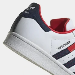 Big Kids' Adidas Originals Superstar Recycled Casual Shoes White/Better Scarlet/Night Indigo - HQ8728 100 -Default Template 7 HQ8728 100 P3