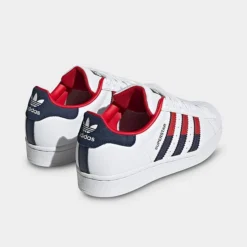 Big Kids' Adidas Originals Superstar Recycled Casual Shoes White/Better Scarlet/Night Indigo - HQ8728 100 -Default Template 7 HQ8728 100 P4