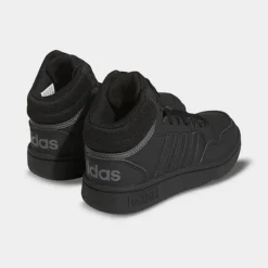 Little Kids' Adidas Hoops Mid Casual Shoes Black/Black/Grey - HR0228P 001 -Default Template 7 HR0228P 001 P4