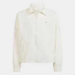 Little Kids' And Big Kids' Adidas Originals Woven Graphic Print Jacket Chalk White - IB8451 100