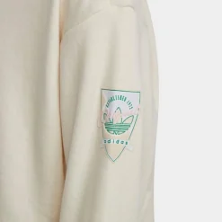 Girls' Little Kids' And Girls' Adidas Originals Graphic Print Cropped Crewneck Sweatshirt Chalk White - IB8455 100 -Default Template 7 IB8455 100 M5