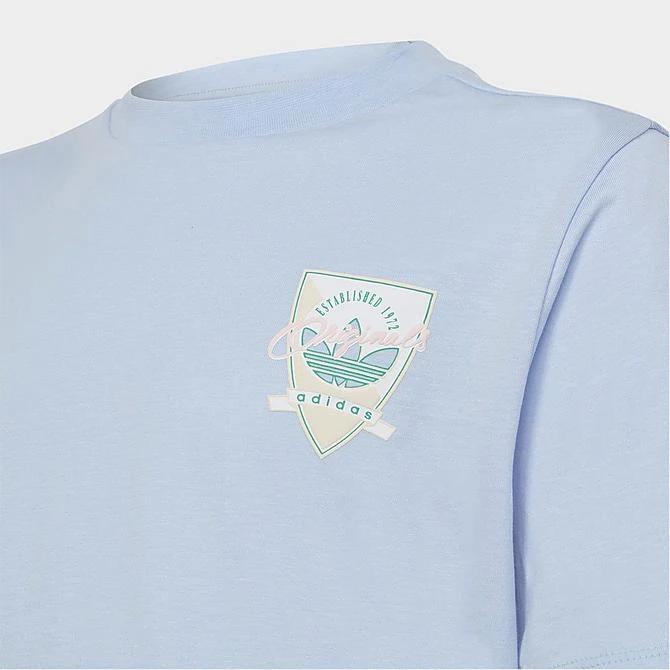 Girls' Little Kids' And Big Kids' Adidas Originals Graphic Print Boyfriend T-Shirt Blue - IB8457 450 5 Girls' Little Kids' And Big Kids' Adidas Originals Graphic Print Boyfriend T-Shirt Blue - IB8457 450 - Image 3