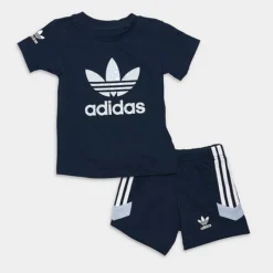 Little Kids' Adidas Originals Rekive T-Shirt And Shorts Set Night Indigo - IB9993N 401
